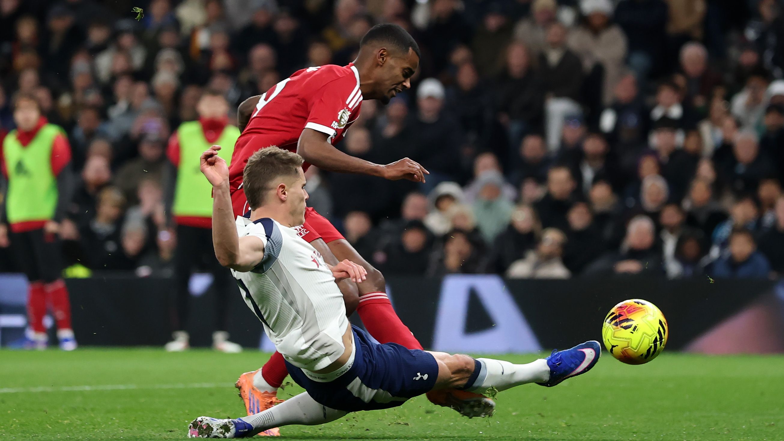 'Just really bad luck' - Jamie Carragher defends Micky van de Ven over Alexander Isak challenge that has left Liverpool fearing striker has suffered leg fracture