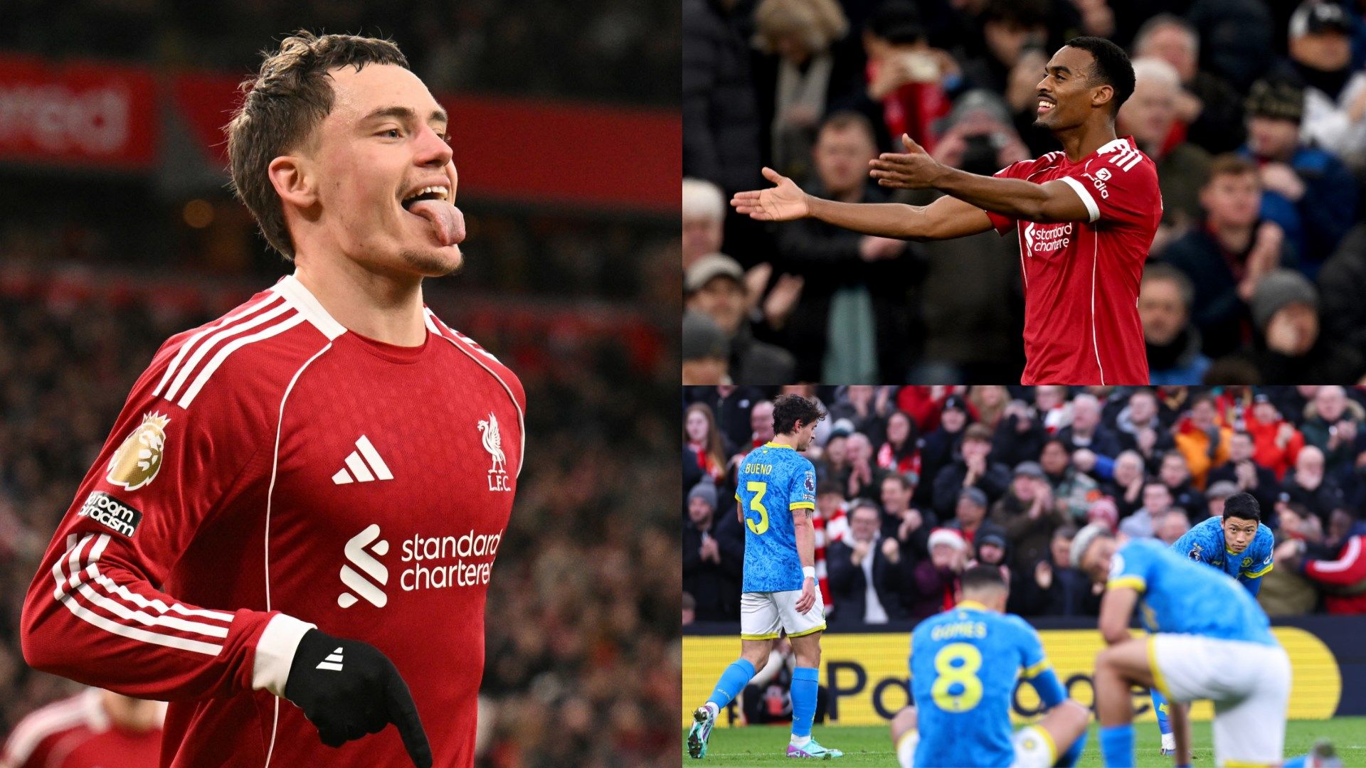 Liverpool player ratings vs Wolves: Florian Wirtz is up and running! Reds' summer signing scores first goal and Jeremie Frimpong registers assist as Arne Slot's side see out nervy final stretch to bea