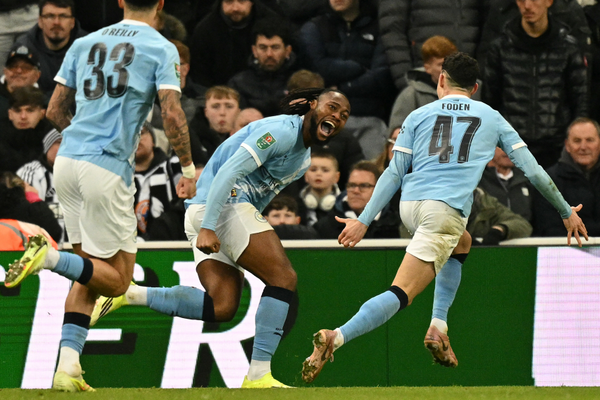 Semenyo scores again as Man City win in Newcastle United to near EFL Cup final