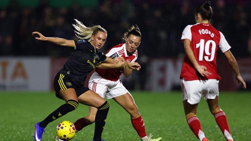 Man Utd make history! Red Devils beat Arsenal to reach Women's League Cup final for first time as Canada star Olivia Smith is sent off