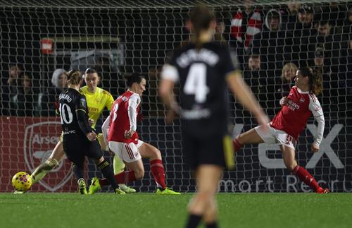 Man Utd make history! Red Devils beat Arsenal to reach Women's League Cup final for first time as Canada star Olivia Smith is sent off