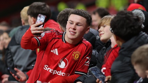 Man Utd's next generation! Wayne Rooney present as son Kai comes on as a substitute for Man Utd U18s but another wonderkid steals the show