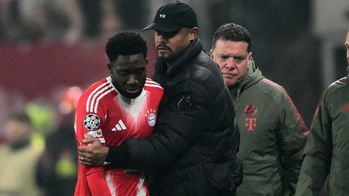 Another brutal injury blow for Alphonso Davies! Bayern Munich star walks off in tears in first game back in Champions League demolition of Atalanta