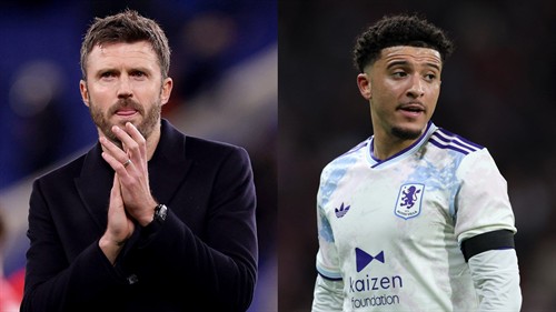 Jadon Sancho's Man Utd lifeline? Michael Carrick laud's 'talent' of outcast winger & hints at unlikely return after Aston Villa loan