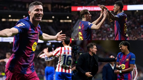 Barcelona player ratings vs Atletico Madrid: Never write off Robert Lewandowski! Veteran pops up with late winner while Marcus Rashford ends goal drought as Blaugrana tighten their grip on La Liga's t