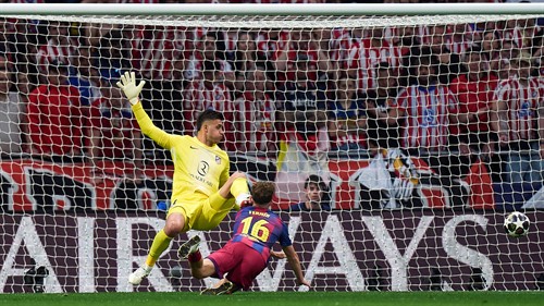 Fermin Lopez rushed to hospital after boot to face leaves him with bloody lip in Barcelona loss to Atletico Madrid