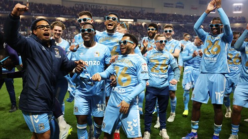 Lampard pays tribute to 'amazing' Coventry stars as Championship title sealed