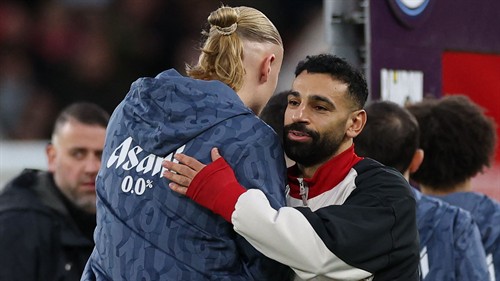 VIDEO: Watch Mohamed Salah's reaction as he's shown clip of Pep Guardiola & Erling Haaland revealing what they really think of Liverpool star
