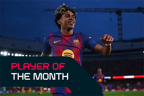 Flashscore Player of the Month: Lamine Yamal continues to shine for Barcelona