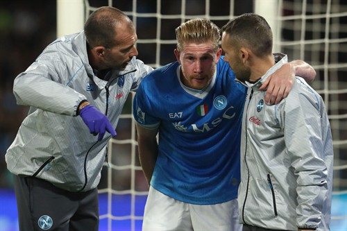 De Bruyne needs stitches as Conte confirms Napoli injury