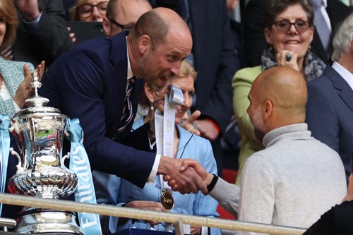 Cherki shares cheeky selfie he took with Prince William during FA Cup lift