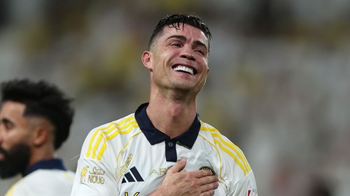 Cristiano Ronaldo breaks down in tears before leading Al-Nassr drum celebration after winning his first Saudi Pro League title