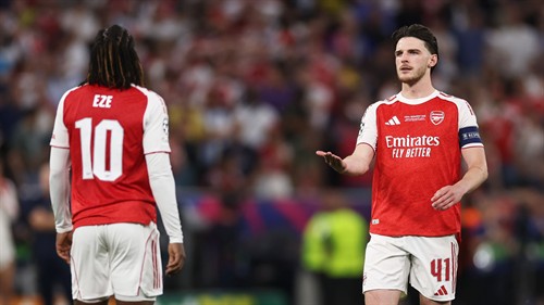 Rice defends 'devastated' Gabriel and Eze after CL final heartbreak