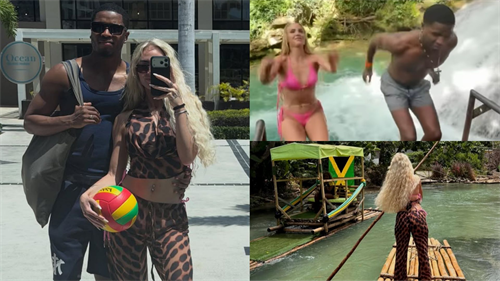 Alisha Lehmann backflips into a tropical pool! Former WSL star enjoying sun-soaked holiday in Jamaica with Baller League boyfriend Montel McKenzie