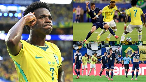 Vini Jr makes 'em pay! Brazil's main man puts Scots on the brink