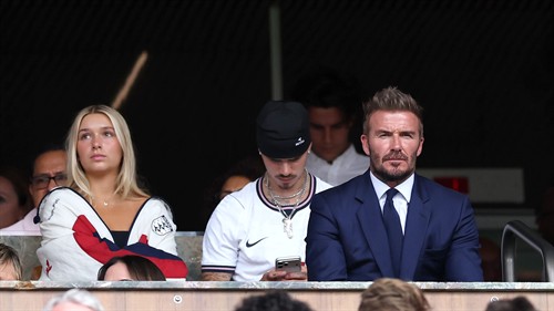 David Beckham sings ‘Wonderwall’ alongside sons Romeo & Cruz - but ex-Spice Girls partner Victoria passes on Oasis-themed celebration following ‘special’ England win