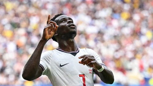 Saka hat-trick powers England past France in 10-goal thriller