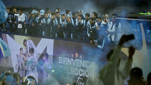 Messi misses Argentina open-top bus parade as fans greet beaten WC finalists