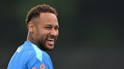 Neymar among the goals! Brazilian superstar already back in training with Santos after miserable World Cup blighted by injury questions
