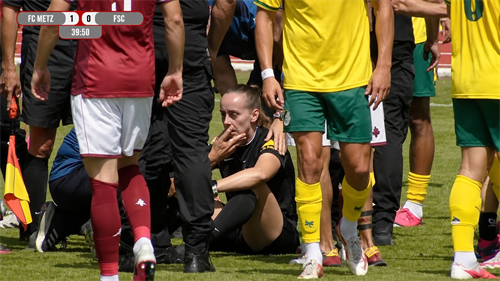 Fortuna friendly descends into complete chaos: referee injured after being struck by player