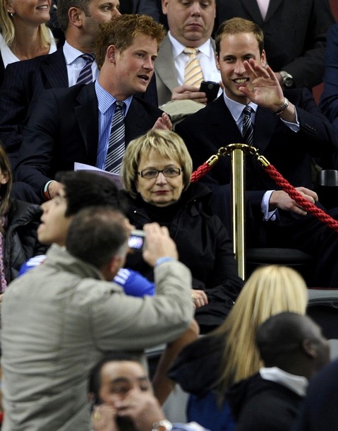 Britain's Prince William and Harry watched England WC match