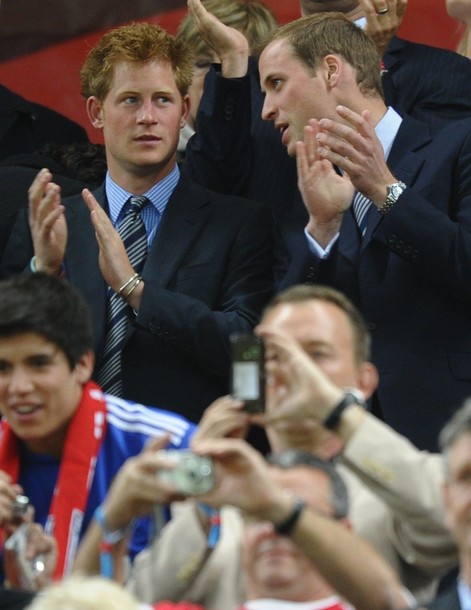 Britain's Prince William and Harry watched England WC match