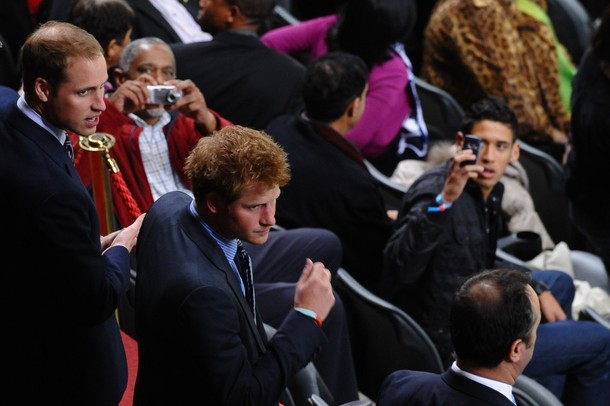 Britain's Prince William and Harry watched England WC match