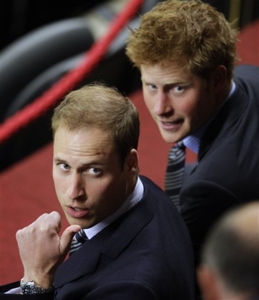 Britain's Prince William and Harry watched England WC match