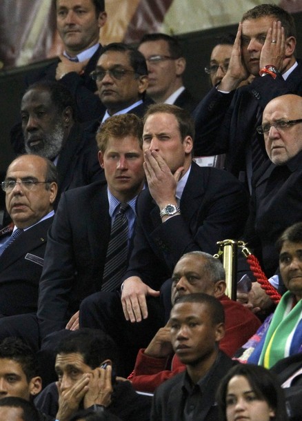 Britain's Prince William and Harry watched England WC match