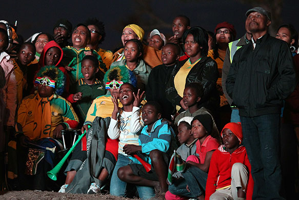 South African supporters react to being knocked out