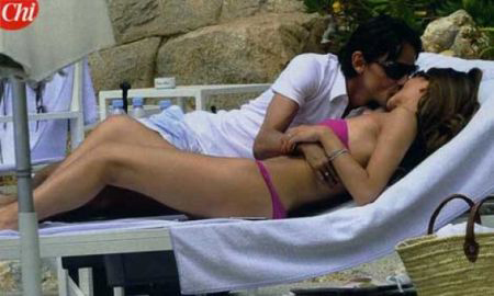 Filippo Inzaghi with girlfriend while taking a break from injury