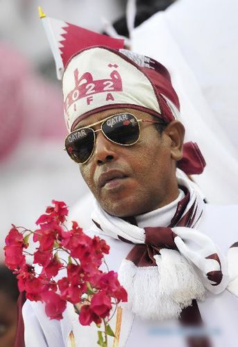 Enthusiastic Fans at Asian Cup 1/4 Final Football Match in Doha