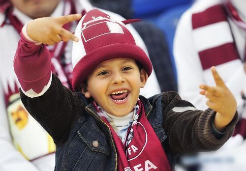 Enthusiastic Fans at Asian Cup 1/4 Final Football Match in Doha