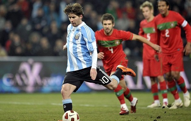 Argentina 2 Portugal 1: Messi's spot on as Barcelona ace wins battle of the superstars