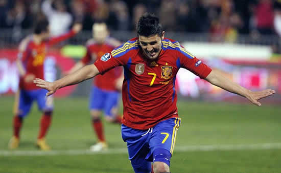 Villa becomes Spain's leading scorer as deadly double sinks courageous Czechs