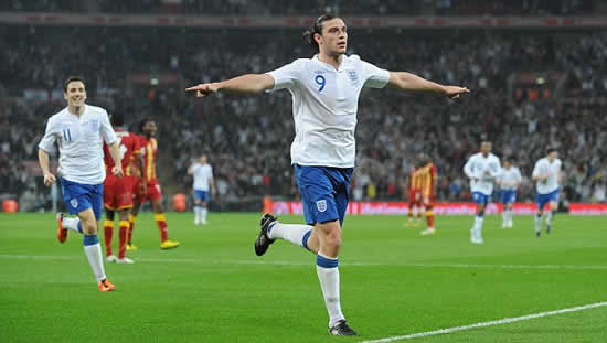 Andy Carroll strikes for England but Capello says it's up to Dalglish to buy him a pint