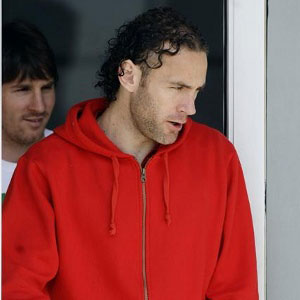 Barcelona's Milito sidelined