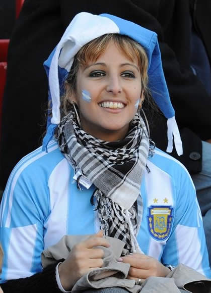 Female football fans light uppa the Copa America