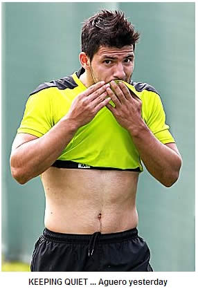 Manchester City Star Sergio Aguero facing Spit Storm