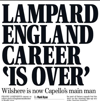 The axing of Lampard reveals the true face of Capello