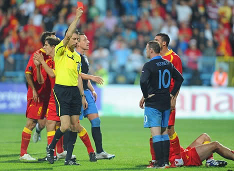 Roo fool! England qualify but Rooney to miss start of Euros after his red card shame