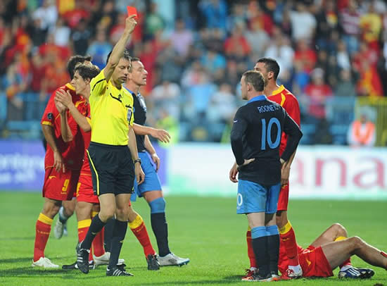 Montenegro 2 England 2: Reckless Rooney sees red but Capello's men reach Euro 2012