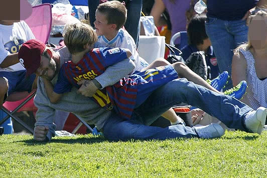 David Beckham's just Messi-ng about