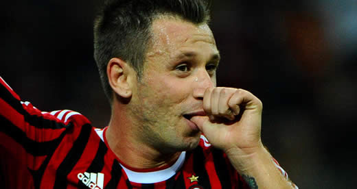 Galliani - Cassano will be back - Striker still in hospital after sudden illness on Saturday night