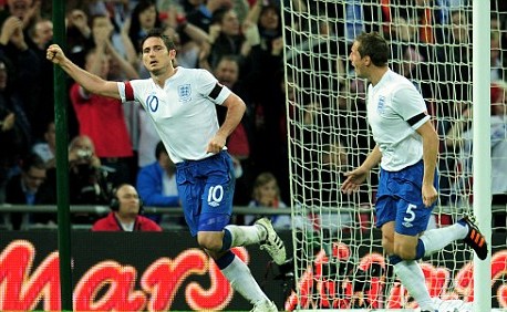 Lampard keeping his feet firmly on the ground after scoring England's winner against Spain