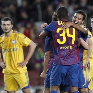 Barca youngsters rout BATE