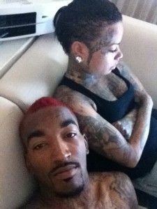 J.R. Smith with his GF