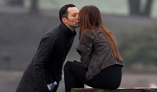 Re-united: Rhodri Giggs & wife Nat