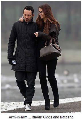 Re-united: Rhodri Giggs & wife Nat