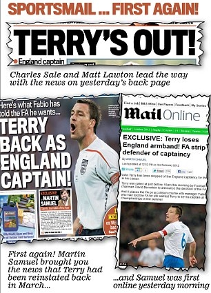 England team-mates turn on Terry